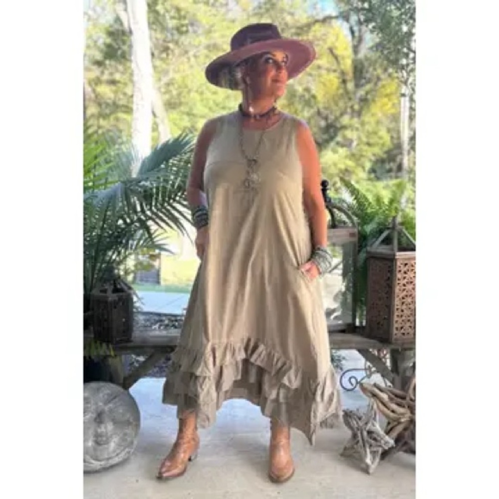 Jaded Gypsy Create Change Dress Overlay in Vintage Olive S/M or L/XL